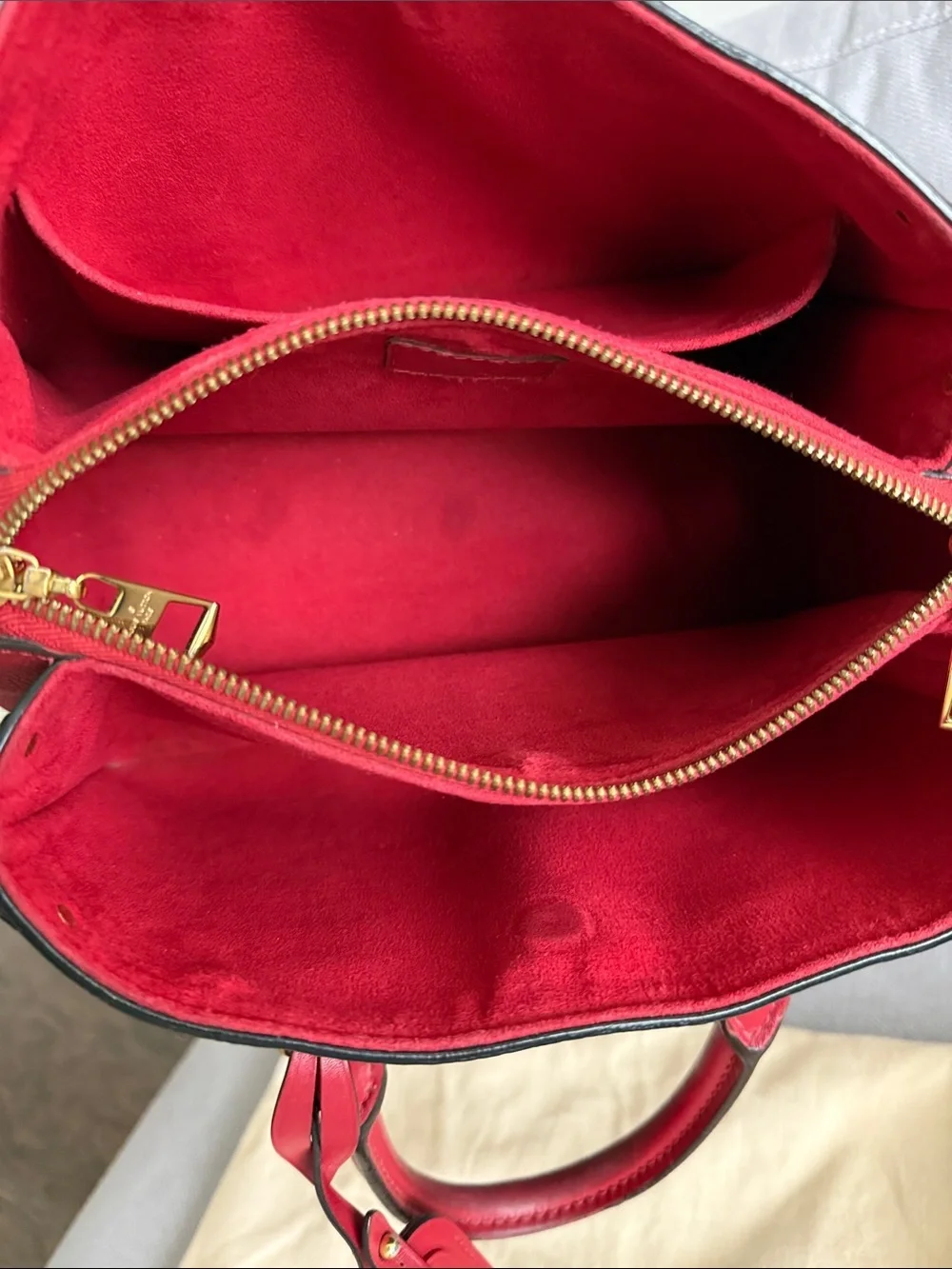Louis Vuitton Small Soufflot Tote Monogram Canvas with Leather